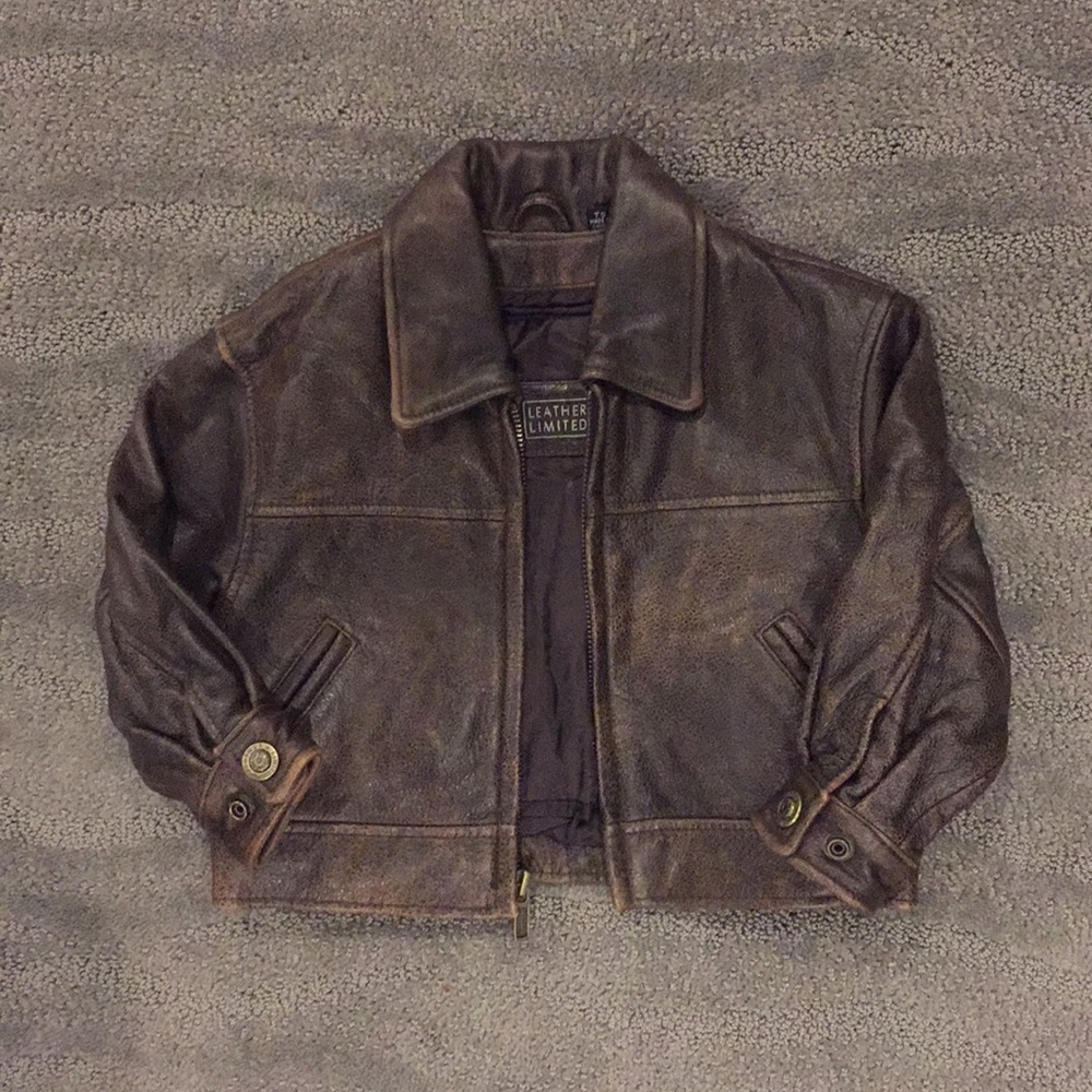 Infant faux leather jacket